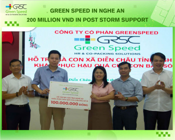 Green Speed Donates 200 Million VND to Support Residents Affected by Storms in Diễn Châu – Đức Châu, Nghệ An