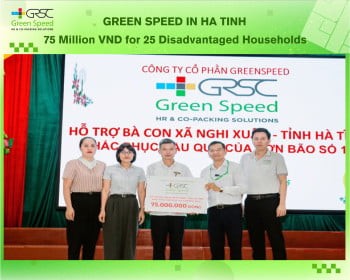 Green Speed Donates 75 million VND to 25 disadvantaged households in Hà Tĩnh