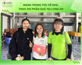 Cùng Green Speed mang Trung Thu về nhà - Green Speed trao 300 phần quà tại Công ty nhựa, Long An