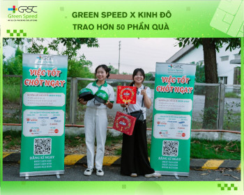 Green Speed và Kinh Đô - Hơn 50 phần quà được trao tay người lao động