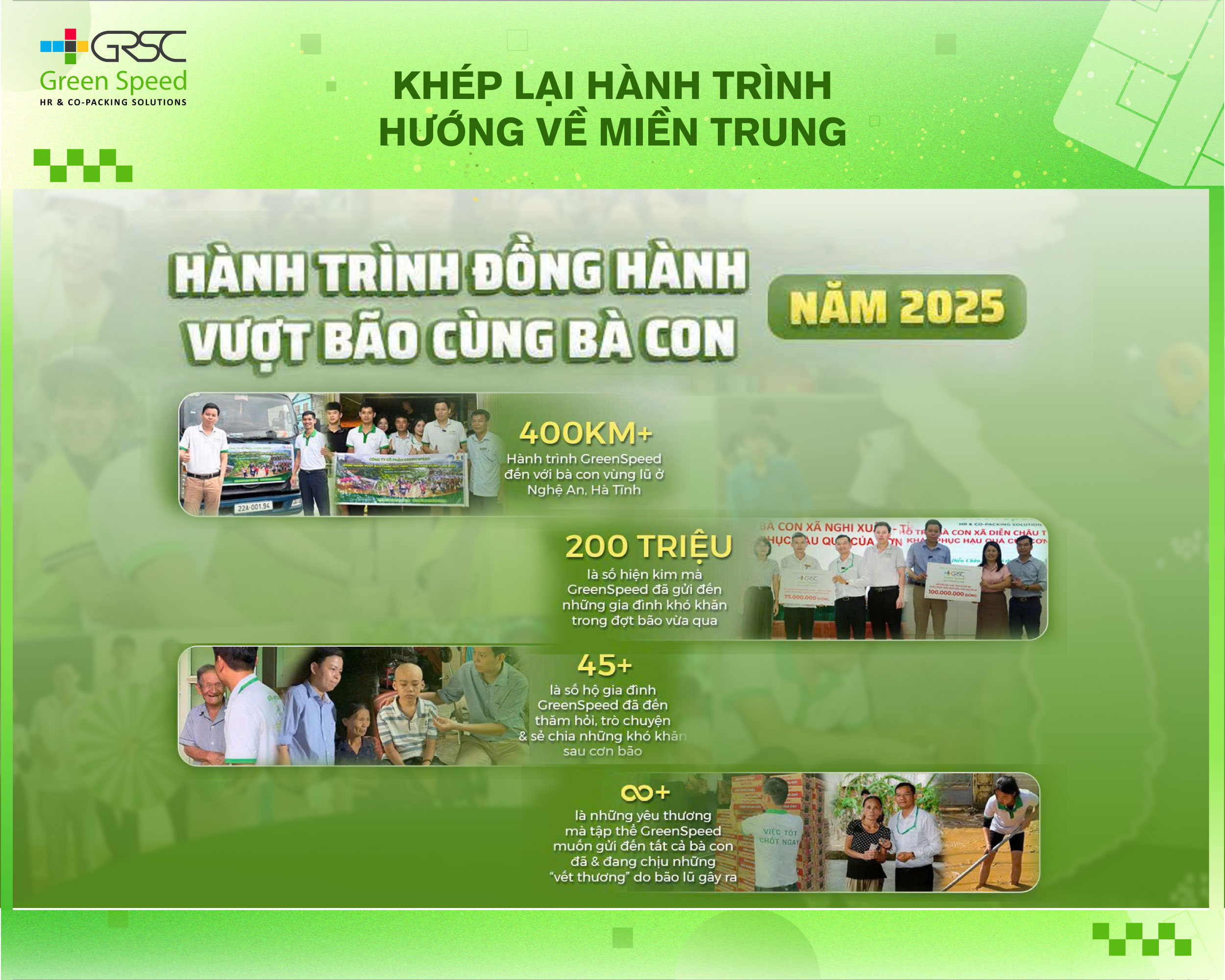 Green Speed khép lại chặng hành trình hướng về miền Trung